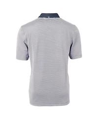 Cutter & Buck Men's Navy/White Boston Red Sox Virtue Eco Pique Micro Stripe Polo Shirt