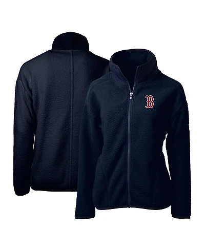 Cutter & Buck Women's Navy Boston Red Sox Cascade Eco Sherpa Fleece Full-Zip Jacket