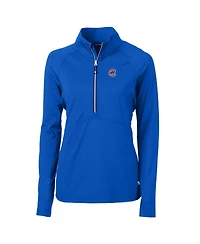 Cutter & Buck Women's Royal Chicago Cubs Adapt Eco Knit Stretch Half-Zip Pullover Top