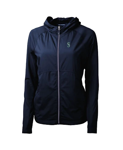 Cutter & Buck Women's Navy Seattle Mariners Adapt Eco Knit Full-Zip Jacket
