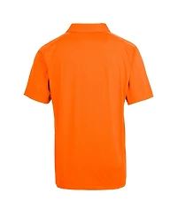 Cutter & Buck Men's Orange Detroit Tigers Prospect Textured Stretch Polo Shirt
