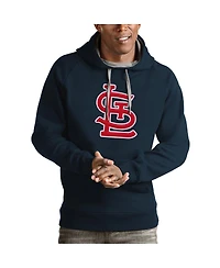 Antigua Men's Navy St. Louis Cardinals Victory Pullover Team Logo Hoodie