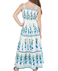 Rare Editions Girls' 7-16 Tropical Floral Print Maxi Dress