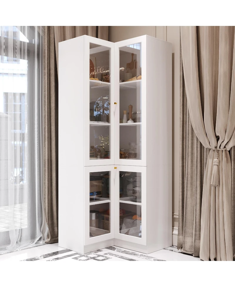 Homsee 82" Modern Wood Dining Table - Extra Wide 40 Inch Rectangular Table with V-Shaped Legs