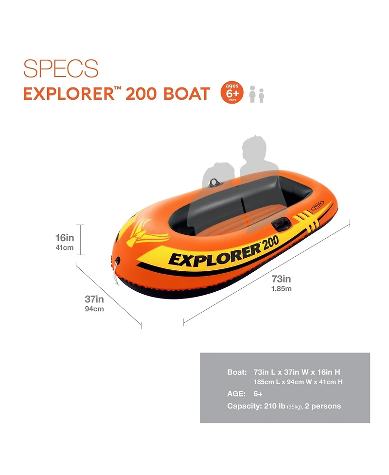 Gnuadz Explorer Inflatable Boat Dual Air Chambers Welded Oar Locks
