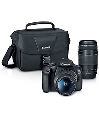 Canon Eos Rebel T7 24.1MP Dslr Camera with Ef-s 18-55mm f/3.5-5.6 Is Ii Lens and Ef 75-300mm f/4-5.6 Iii Lens - Bundle with 32GB Sdhc Card, 58mm