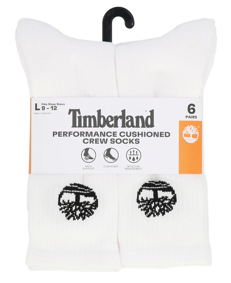 Timberland Men's 6-Pack Millboro Crew Socks