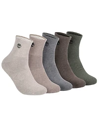 Timberland Men's 5-Pack Rivington Quarter Socks