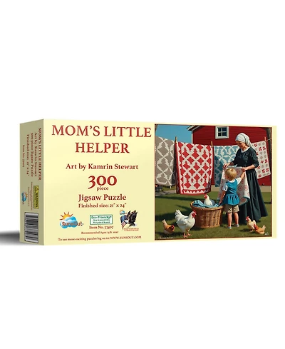 SunsOut Moms Little Helper 300 piece Jigsaw Puzzle for Adults