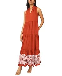 Msk Women's V-Neck Sleeveless Dress