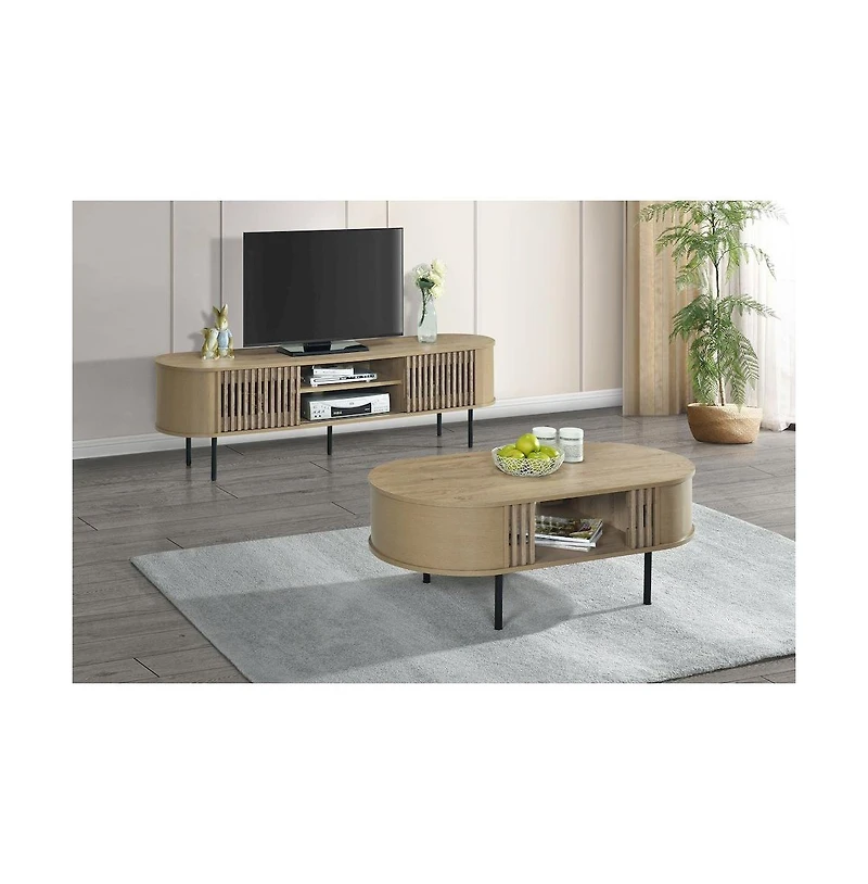 New Classic Furniture Brax 47.25 in. Oval Wood Coffee Table