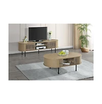 New Classic Furniture Brax 47.25 in. Oval Wood Coffee Table