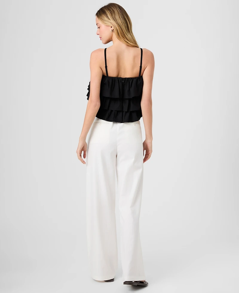 French Connection Women's Aimee Ruffle Detail Cotton Top