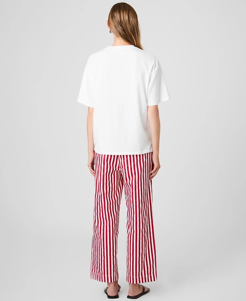 French Connection Women's La Tomate Printed Oversized Cotton T-Shirt
