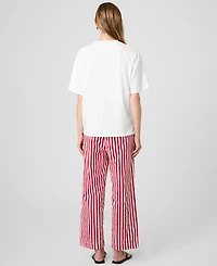 French Connection Women's La Tomate Printed Oversized Cotton T-Shirt
