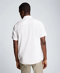 Kenneth Cole Men's Seersucker Point Collar Shirt