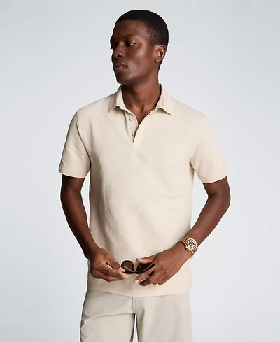 Kenneth Cole Men's Seersucker Polo Collar Shirt