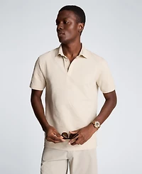 Kenneth Cole Men's Seersucker Polo Collar Shirt