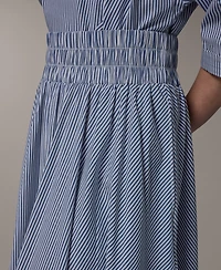 Donna Karan Weekend Women's Striped Pull-On Maxi Skirt