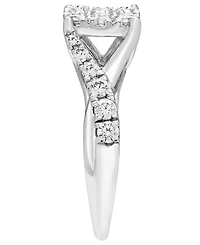 Macy's Diamond Cluster Ring (1 ct. t.w.) in 10k White Gold