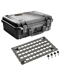 Pelican 1500 Watertight Hard Case with Foam Insert, Bundle with 1500MP Ez Click Molle Panel Lid Organizer