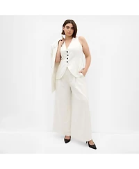 City Chic Women's Pinstripe Wide Leg Pant