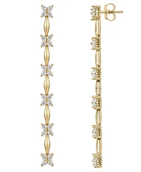 Wrapped in Love Diamond Flower Drop Earrings (1/2 ct. t.w.) in 14k Yellow Gold