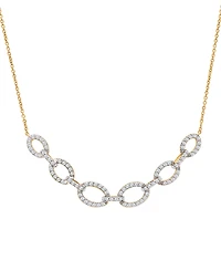 Wrapped in Love Diamond Oval Link Necklace (1 ct. t.w.) in 14k Yellow Gold