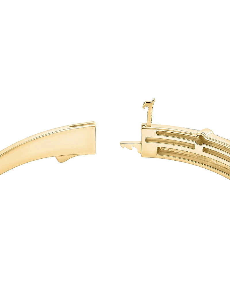 Wrapped Diamond (1/4 ct. t.w.) Bangle in 14k Yellow Gold Over Sterling Silver