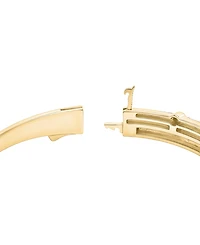 Wrapped Diamond (1/4 ct. t.w.) Bangle in 14k Yellow Gold Over Sterling Silver