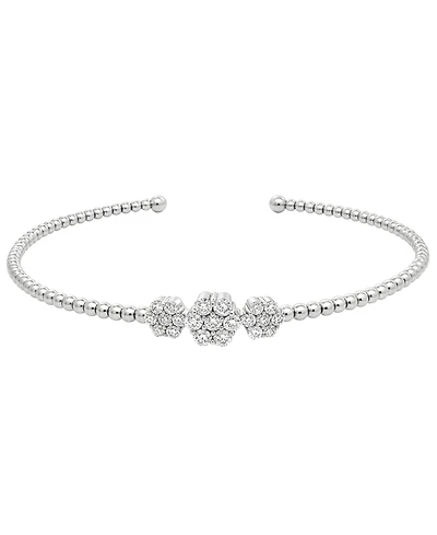 Wrapped Diamond (1/3 ct. t.w.) Flexi Bangle in Sterling Silver