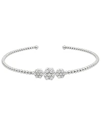 Wrapped Diamond (1/3 ct. t.w.) Flexi Bangle in Sterling Silver