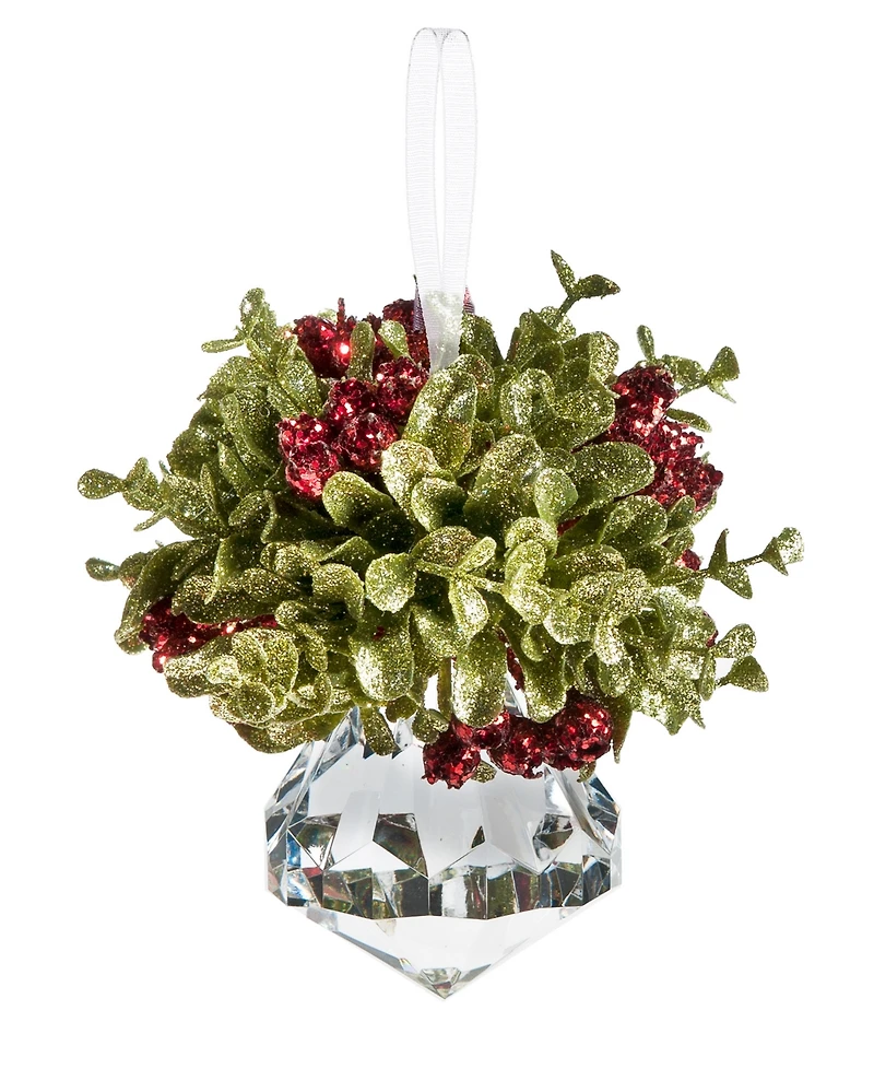 Ganz Red Kissing Krystals Mini Ornament