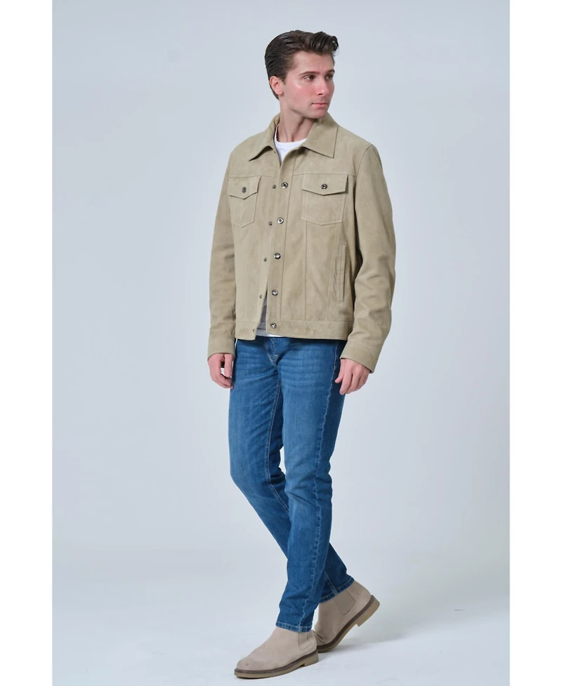 Furniq Uk Men's Suede Jacket