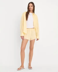 Good American Women's Poplin Pull-On Boxer Shorts
