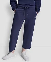 Dkny Sport Women's Metallic Bubble Logo Crop Pants