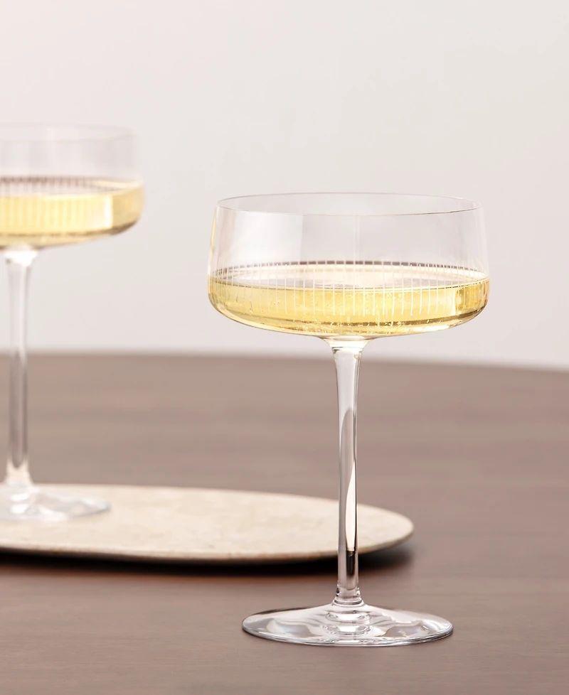 Villeroy & Boch Afina Crystal Champagne Coupe Glasses, Set of 4