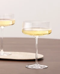 Villeroy & Boch Afina Crystal Champagne Coupe Glasses, Set of 4