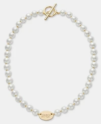 Lauren Ralph Lauren Imitation Pearl Logo 16" Collar Necklace