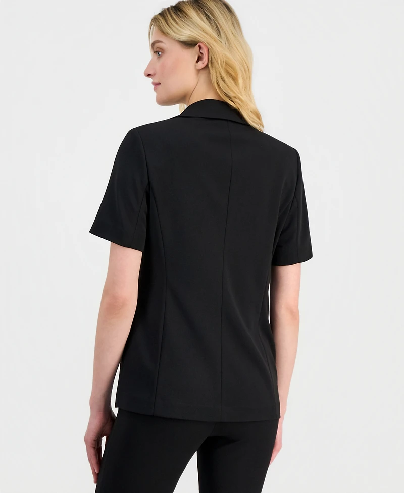 Anne Klein Women's Open-Front Short-Sleeve Blazer