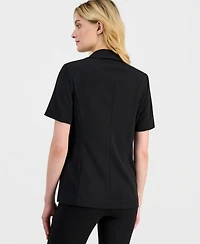 Anne Klein Women's Open-Front Short-Sleeve Blazer