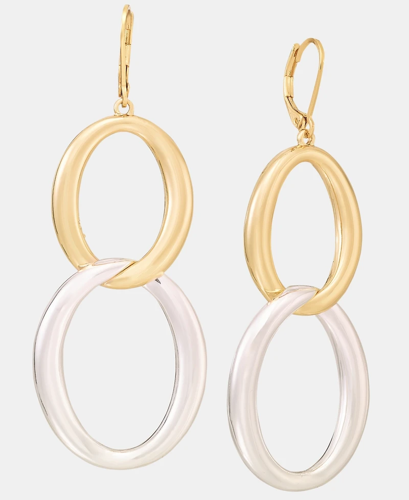 Lauren Ralph Lauren Linked Oval Double Drop Earrings