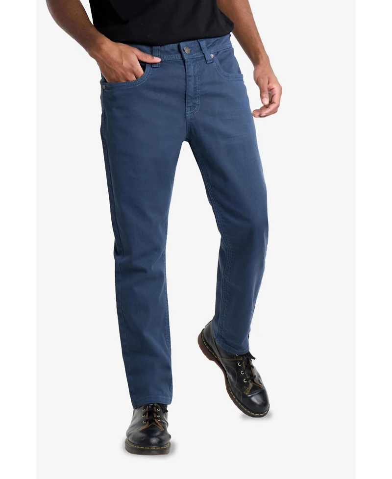 Cultura Men's Saddle Stitch Color Denim Jeans