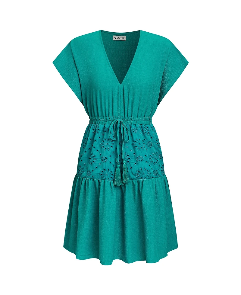 Cupshe Women's Lake Day Reset Mini Beach Dress