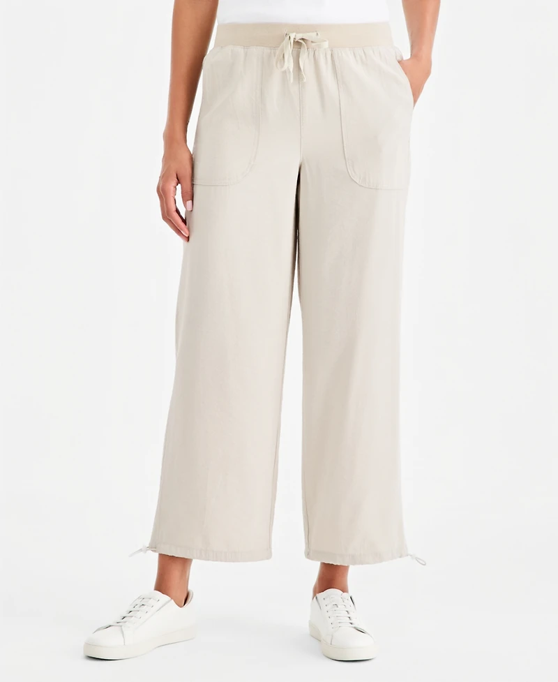 Style & Co Women's Drapey Bungee Wide-Leg Pants, Macy's Exclusive