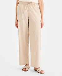 Style & Co Petite Printed Wide-Leg Pants, Macy's Exclusive