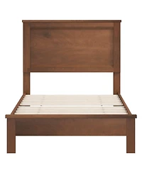Slickblue Wooden Platform Bed Frame with Headboard and Sturdy Slat Support Structure
