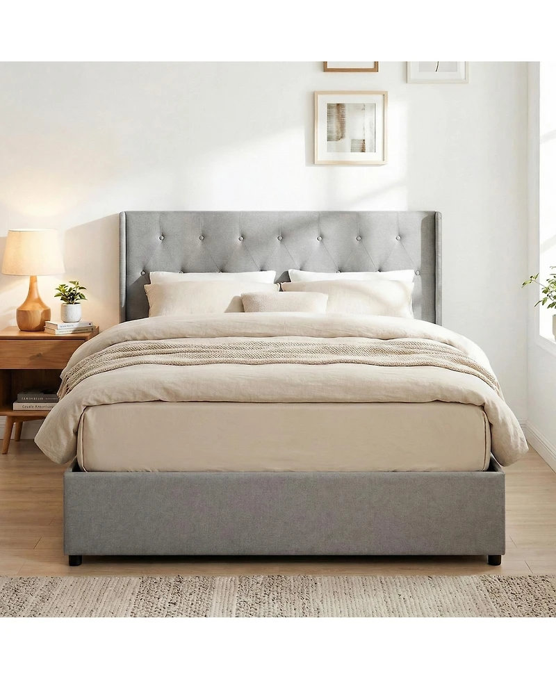 Slickblue Modern Queen Storage Bed with Lift Up Platform Design
