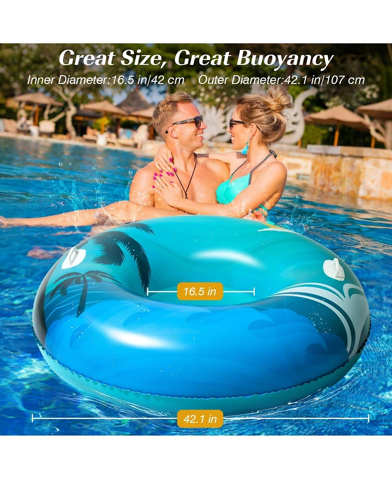 Gnuadz Heart Pool Float Tube Ring Summer Swimming Loungers Beach Party Toys