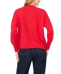 Vince Camuto Women's Lighthouse Motif Crewneck Sweater
